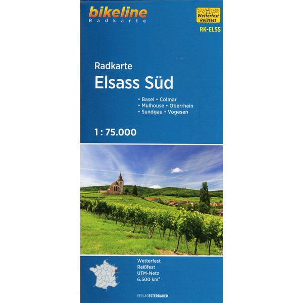 Bikeline Radkarte Elsass Süd (ELS03) 1 : 75.000 - Fahrradkarte