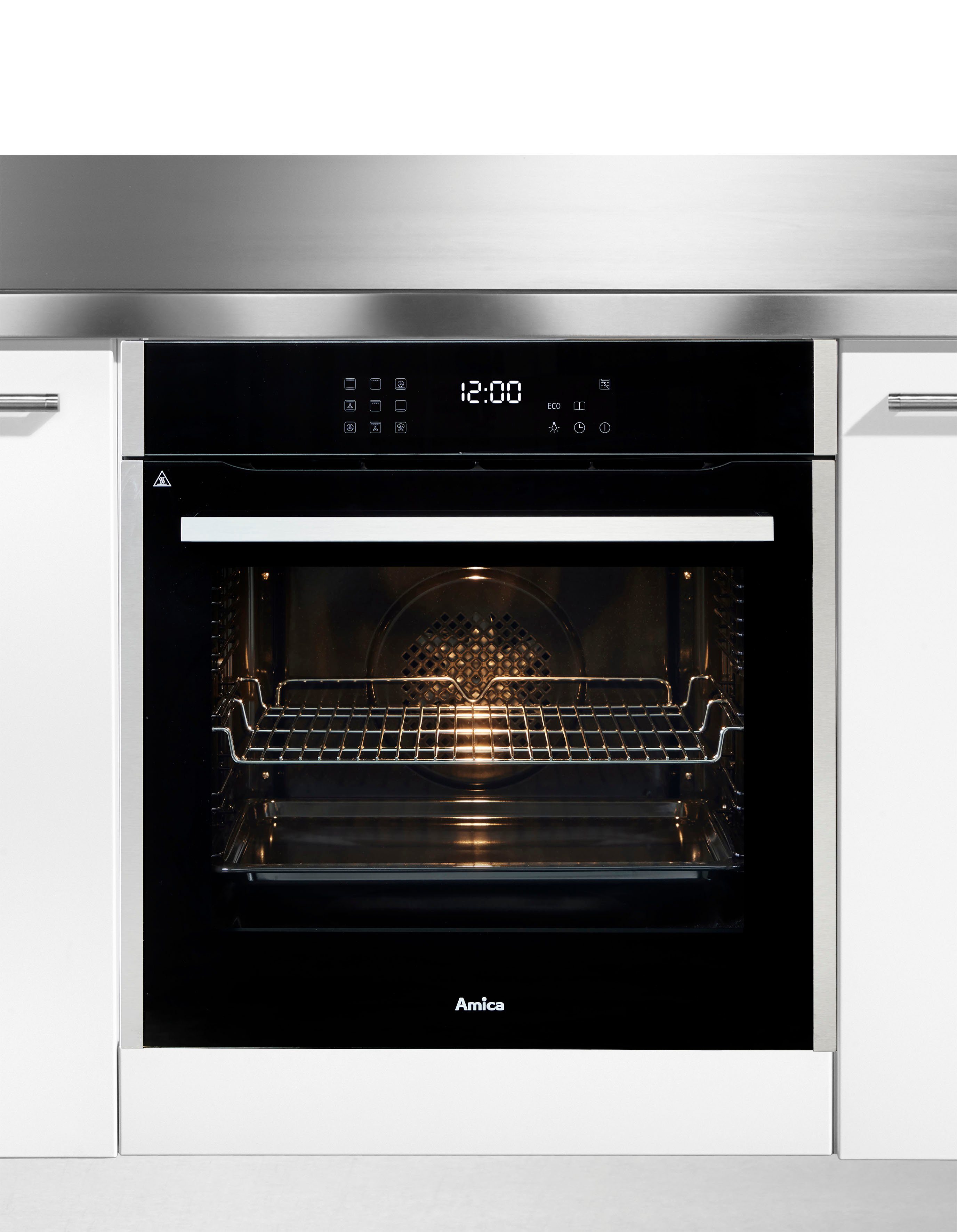 Amica Einbaubackofen EBPX 946 700 E, mit Teleskopauszug nachrüstbar, Steam Clean, Pyrolyse-Selbstreinigung, XXL-Garraum