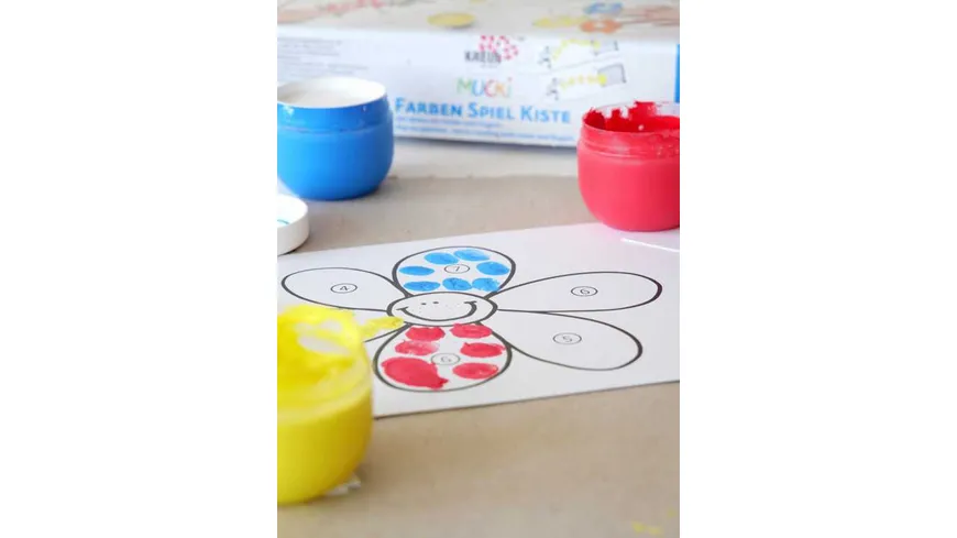 KREUL MUCKI Farben Spiel Kiste Wir zählen mit Farben und Fingern 250 ml