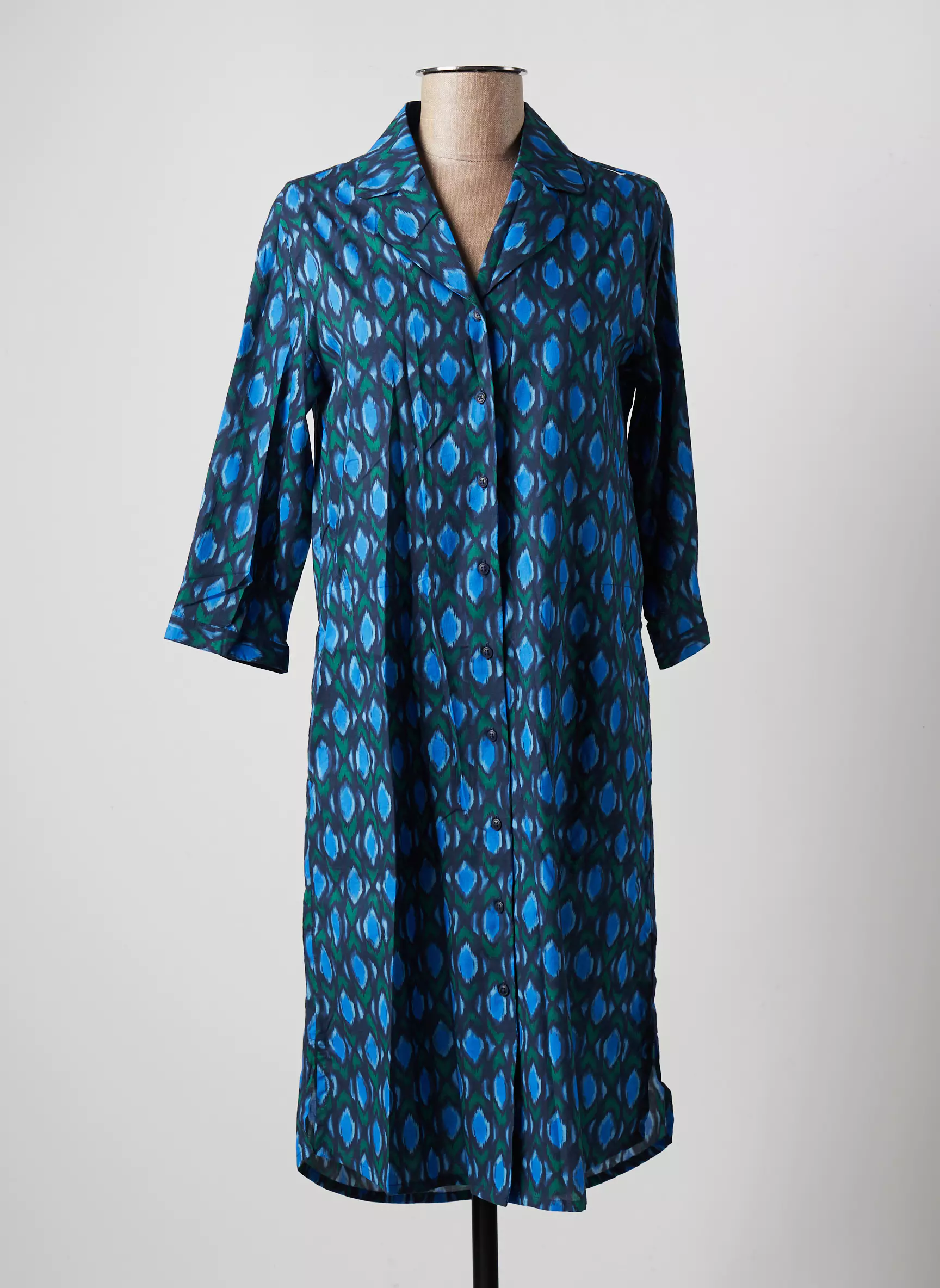 Yerse Robes Mi Longues Femme couleur bleu