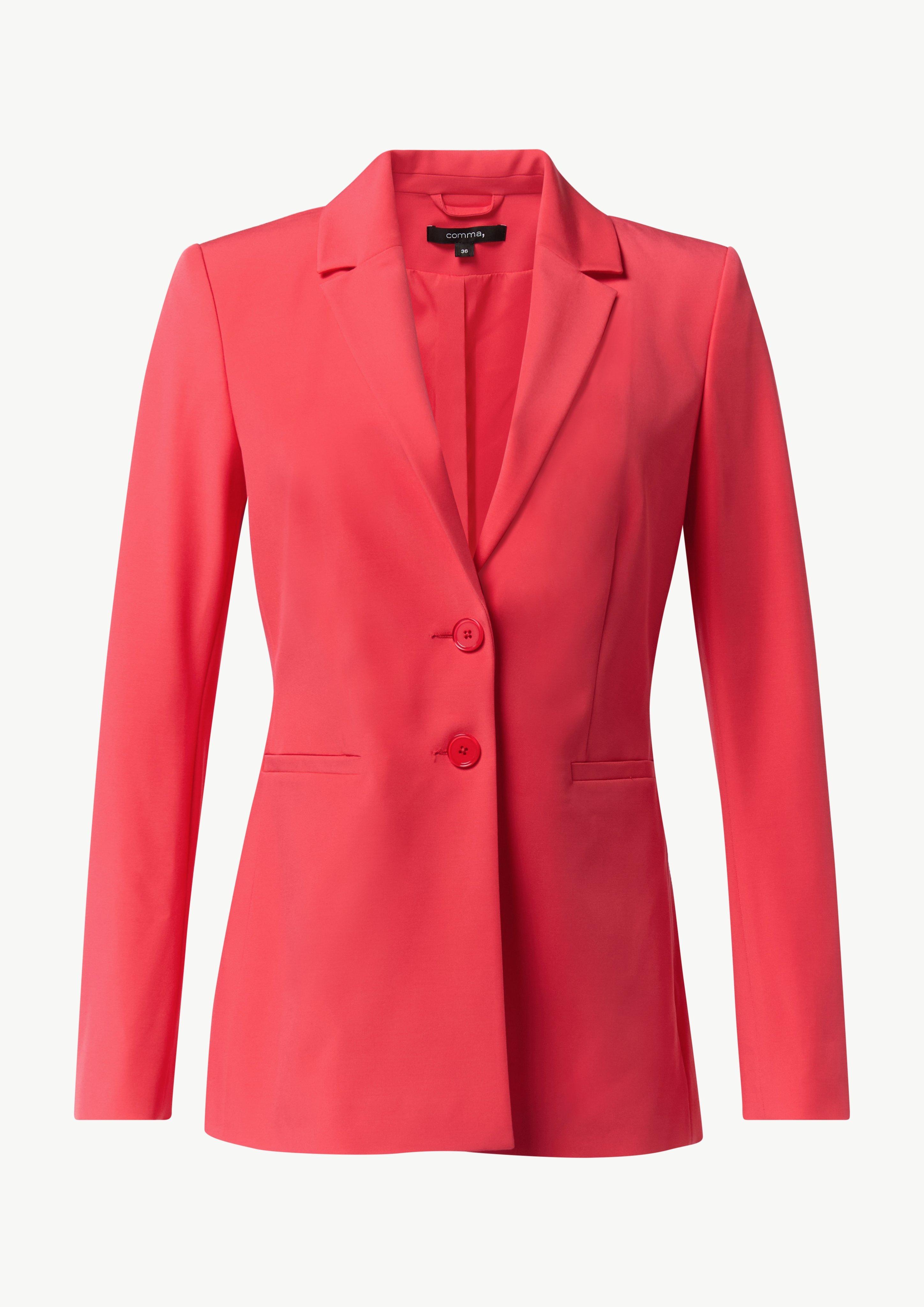 Elastischer, taillierter Blazer aus Viskosemix - pink