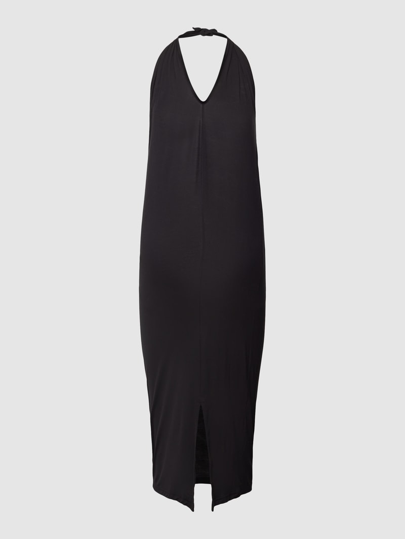 Umstands-Kleid mit V-Ausschnitt in schwarz