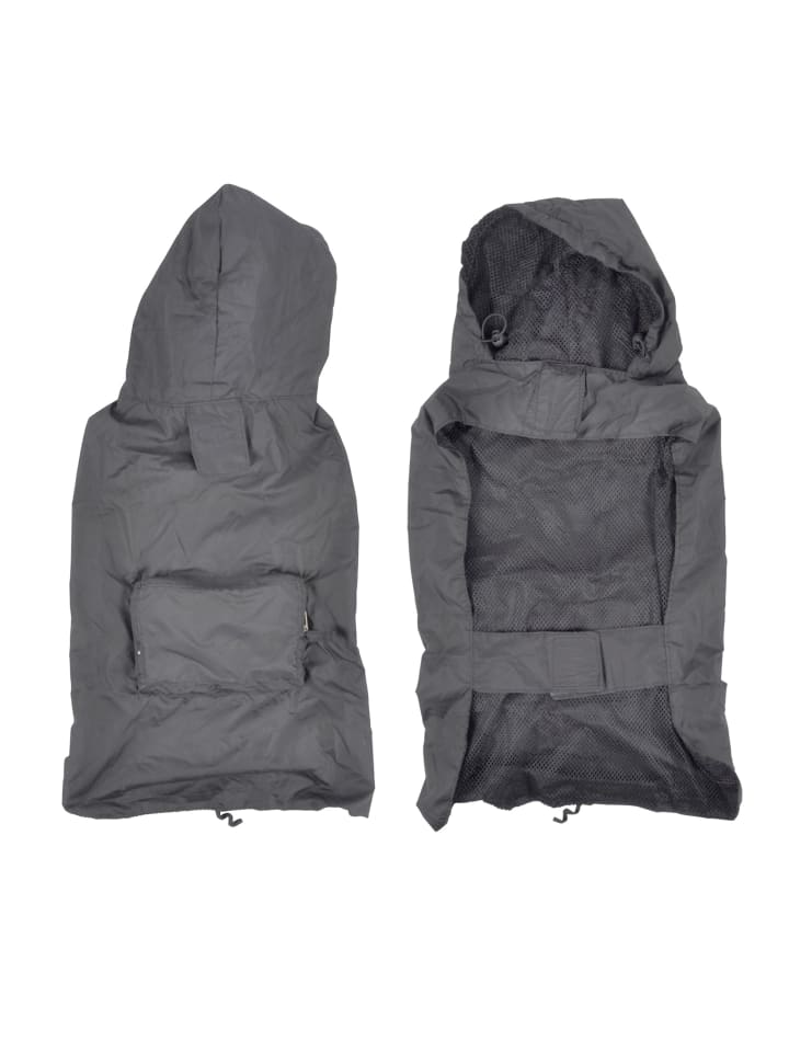 dynamic24 Hunde Regenjacke Kapuze Jacke Mantel in Grau günstig kaufen