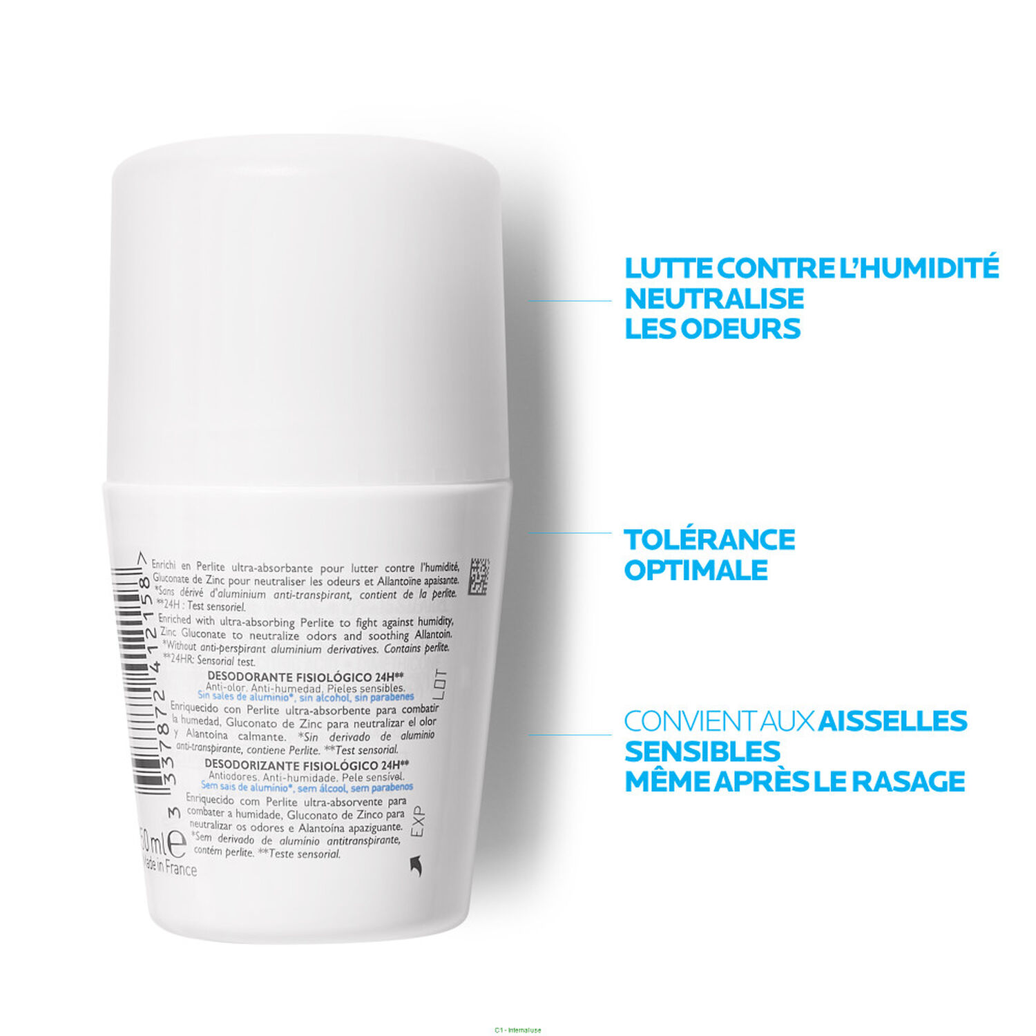 la roche-posay Déodorant Physiologique 24h Roll-On Anti-Odeurs & Anti-Humidité 2x50 ml