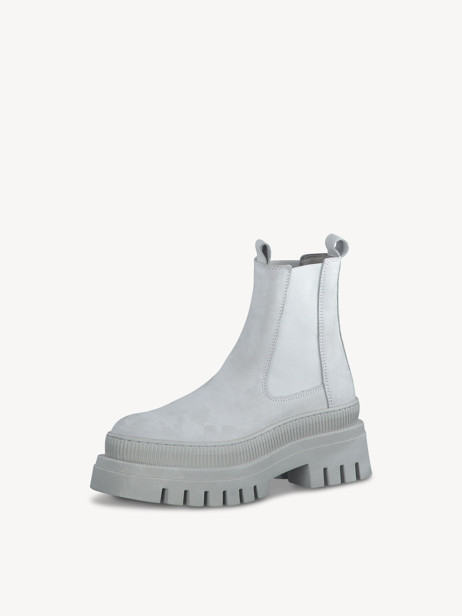 Bottine Chelsea en cuir - gris