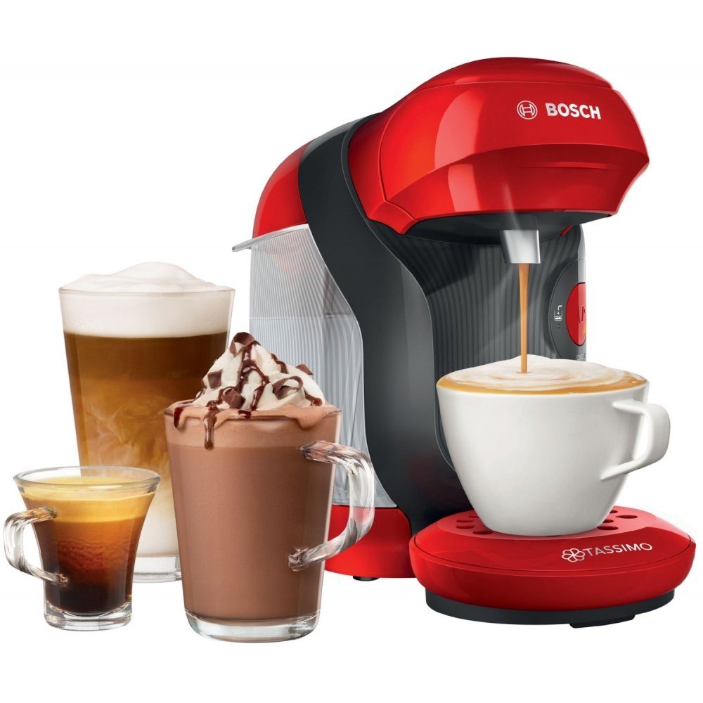 TASSIMO Kapsel-/Kaffeepadmaschine Bosch TAS1103 Tassimo Style - Kapselmaschine - rot