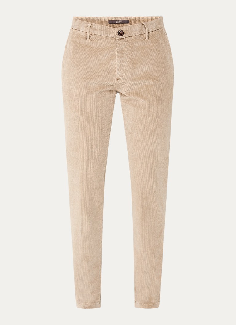 Pantaloni chino skinny din catifea reiată Boggi Milano cu buzunare interioare