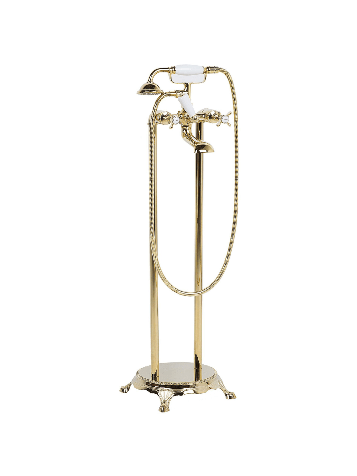 Beliani Wannenarmaturen HEBBE in Gold - (W) 27 x (H) 98 x (L) 27 cm günstig kaufen onesize