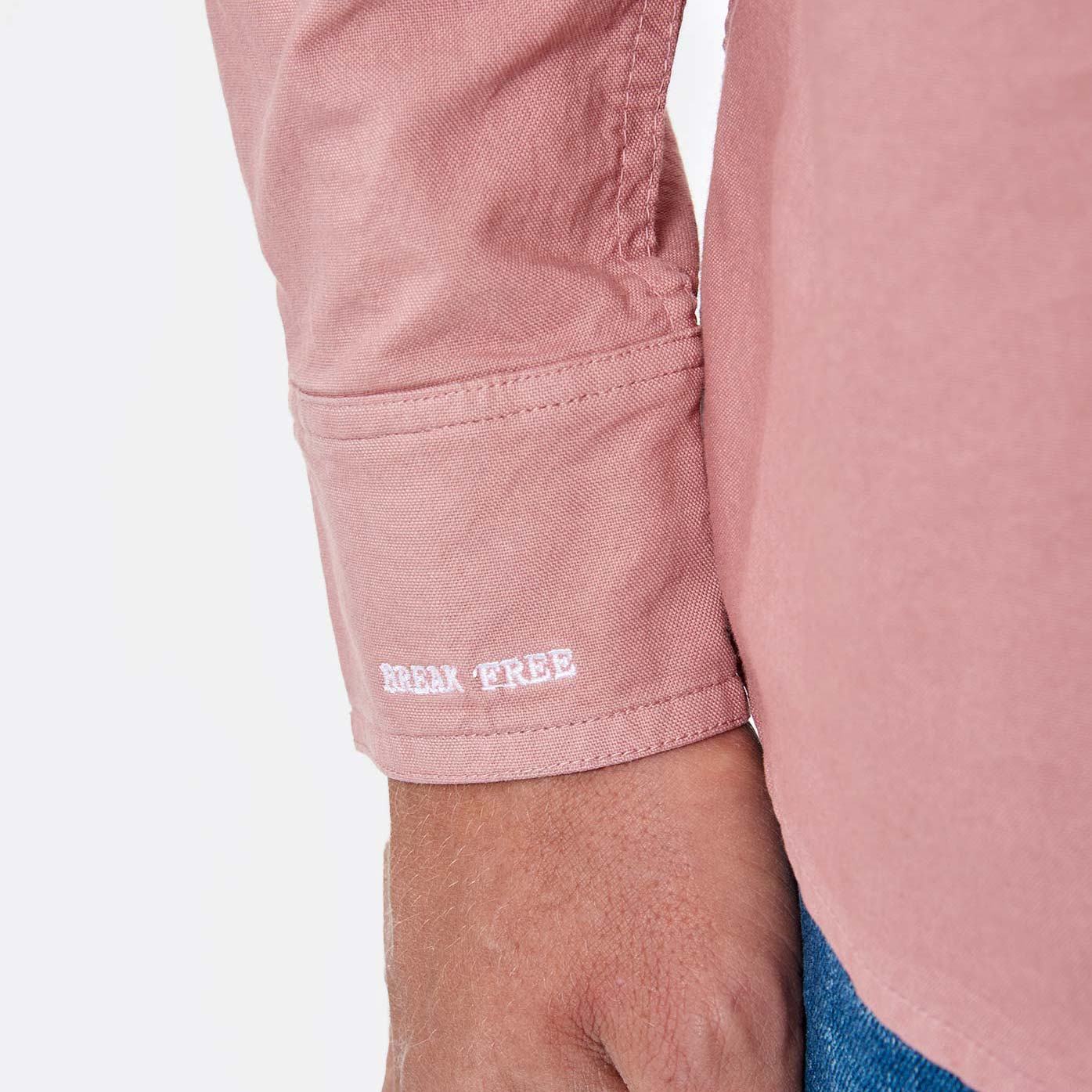 TOMEK  Chemise vieux rose Homme en 100% coton