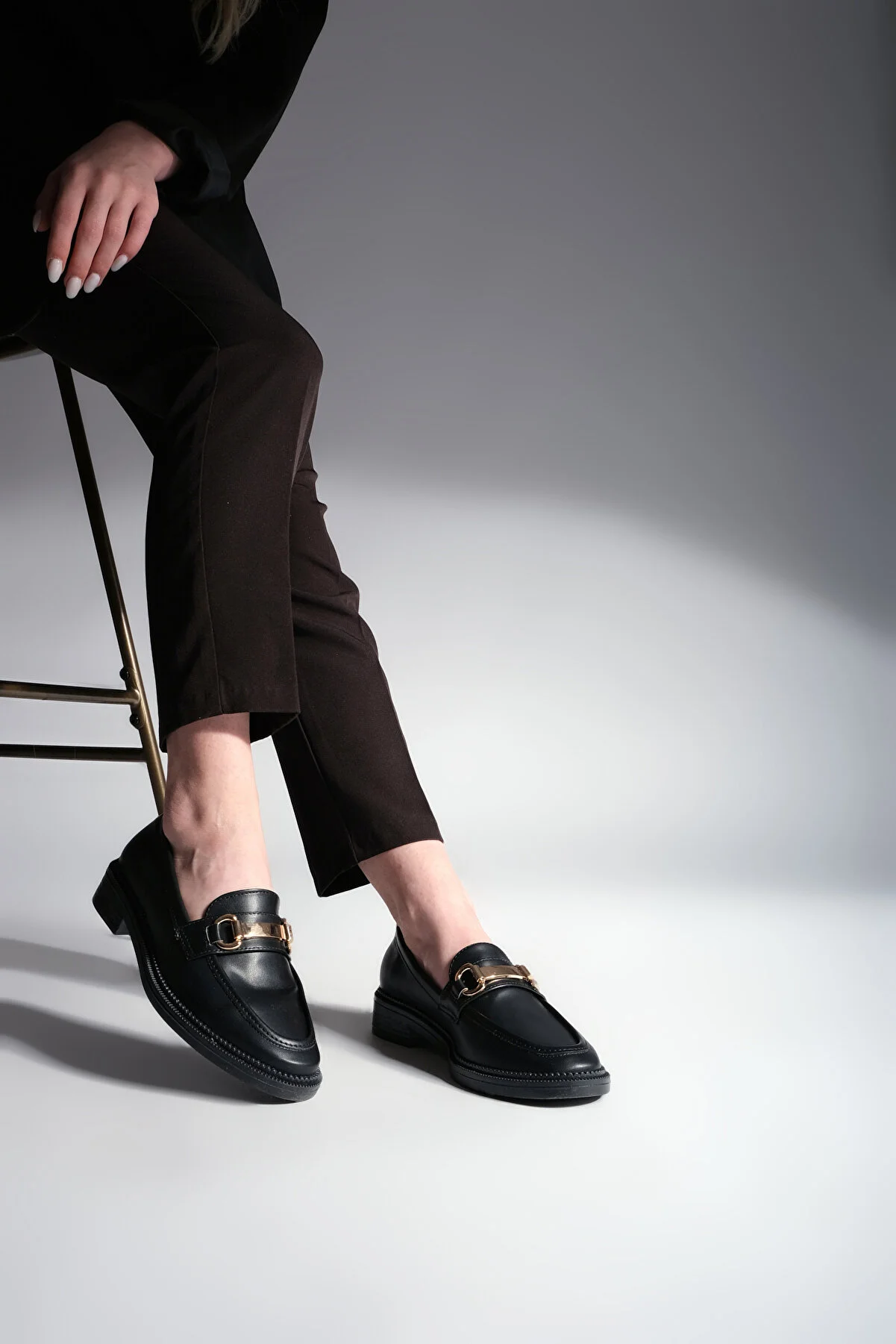 Marjin  Loafer - Schwarz - Blockabsatz