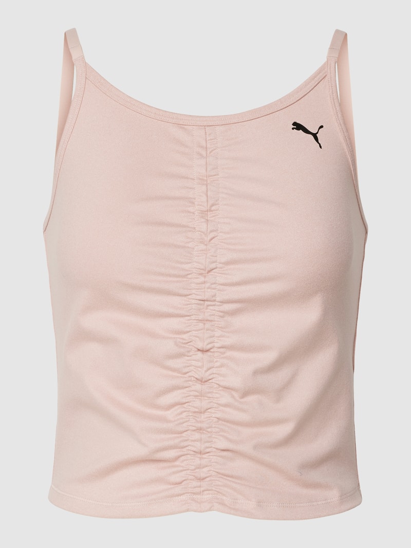 Top mit Label-Detail Modell 'STUDIO FOUNDATION RUCHED' in beige