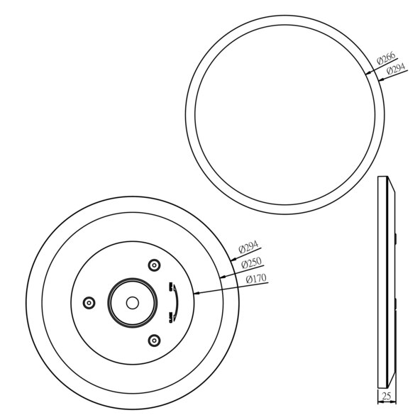 LED-Deckenleuchte Brennan, 17,5 W, 2.000 lm, Ø 30 cm