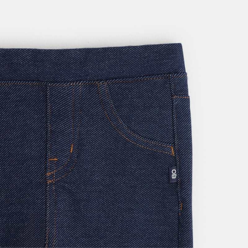 Jegging denim knitlook bleu bébé fille