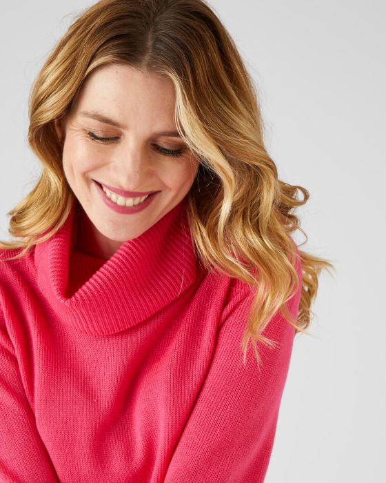 Pull col boule manches longues