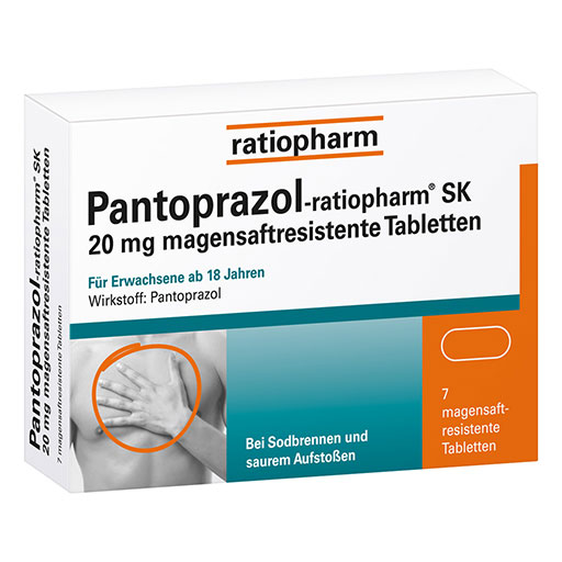 PANTOPRAZOL-ratiopharm SK 20 mg magensaftres.Tabl.  7 St  Tabletten, magensaftresistent