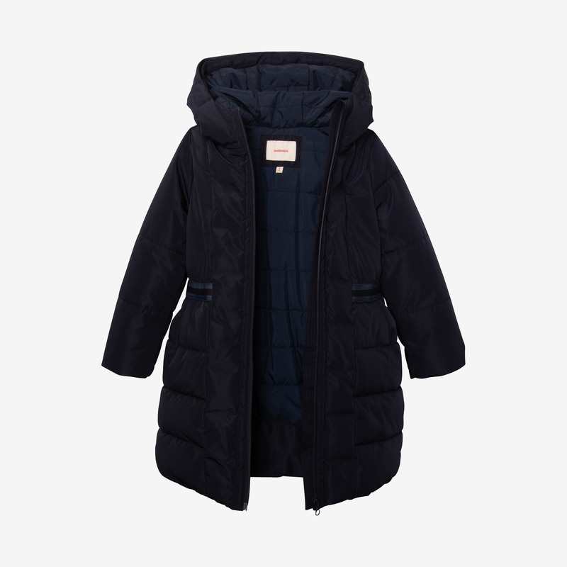 Doudoune fille ganse rayée marine bleue Catimini