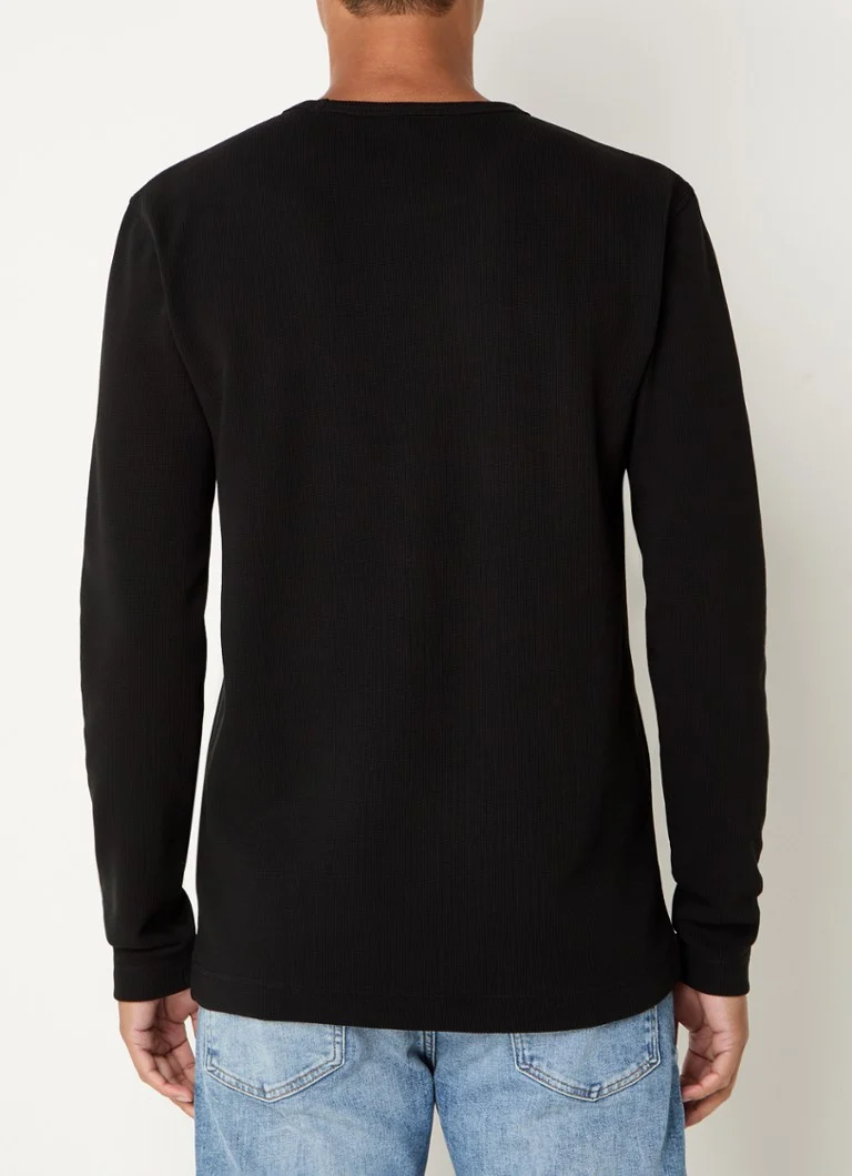 Camicia a maniche lunghe testurizzata Tempesto di HUGO BOSS con logo