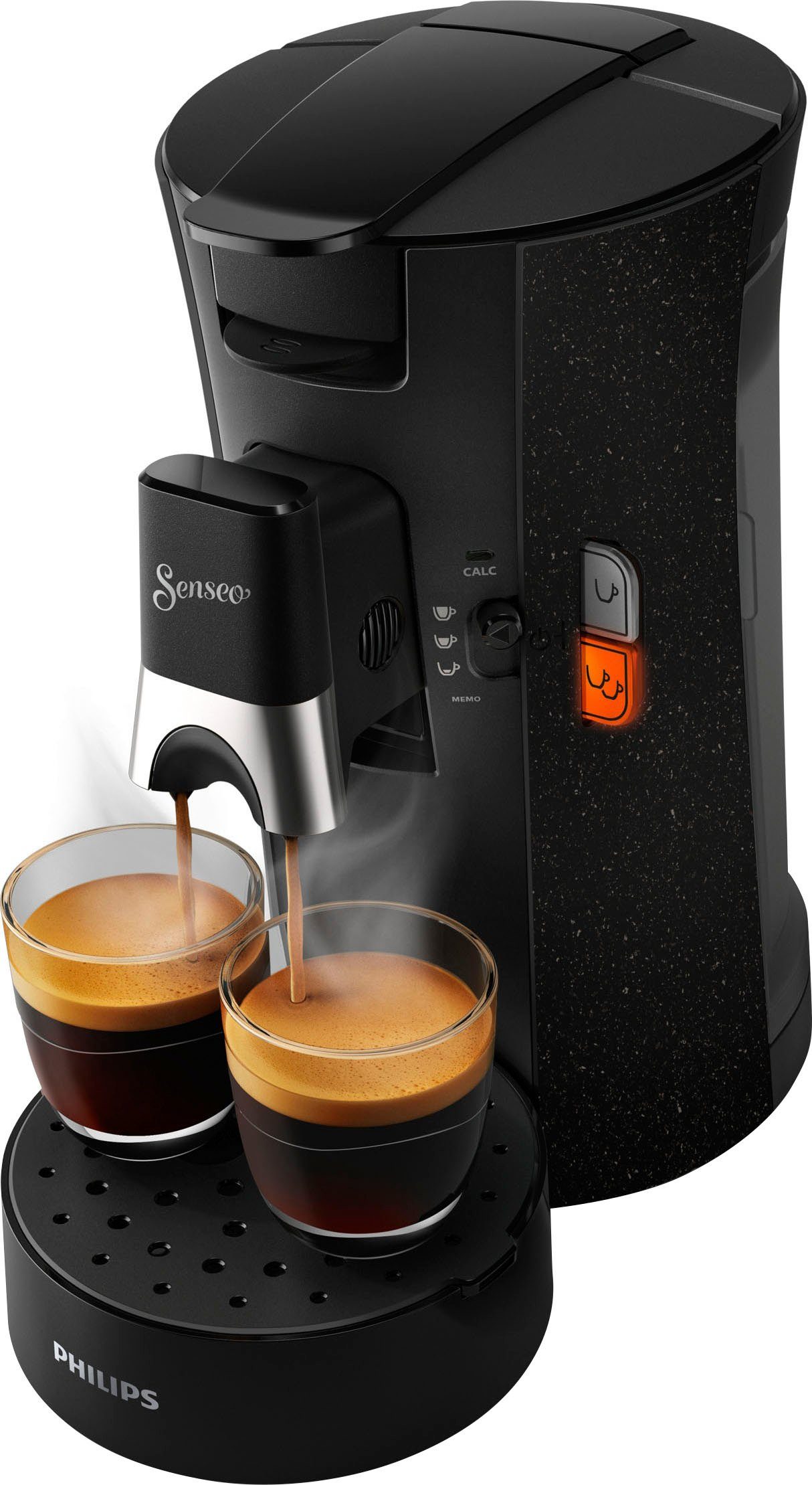Philips Senseo Kaffeepadmaschine Select ECO CSA240/20, aus 37% recyceltem Plastik, +3 Kaffeespezialitäten, Memo-Funktion, Gratis-Zugaben (Wert €14,-UVP)