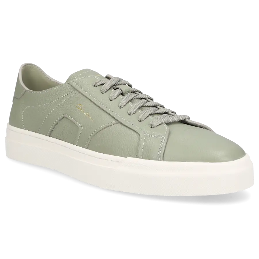 Santoni - Sneaker low DOUBLE BUCKLE Kalbsleder - grün