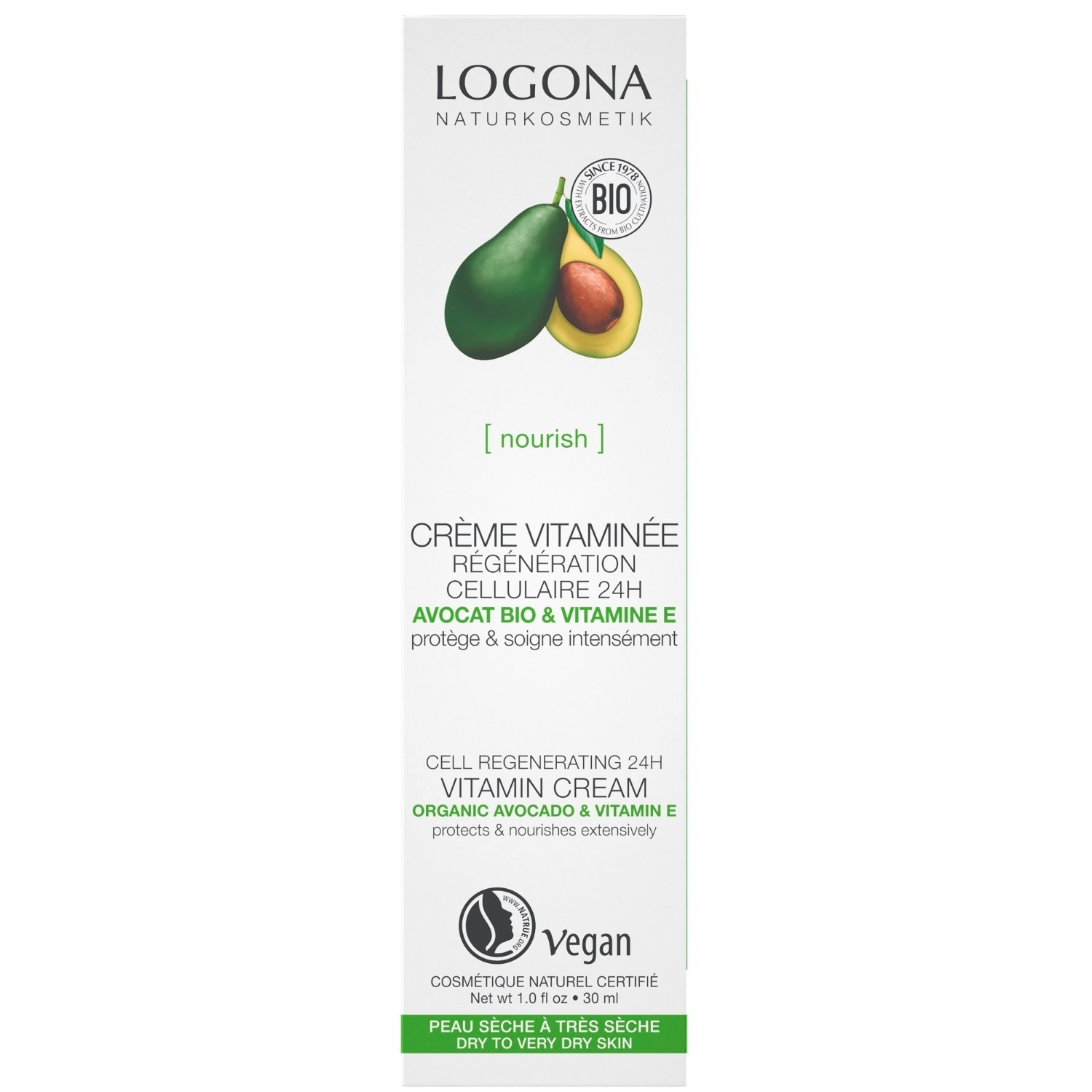 Logona Avokádó Sejtregeneráló Vitamin Krém