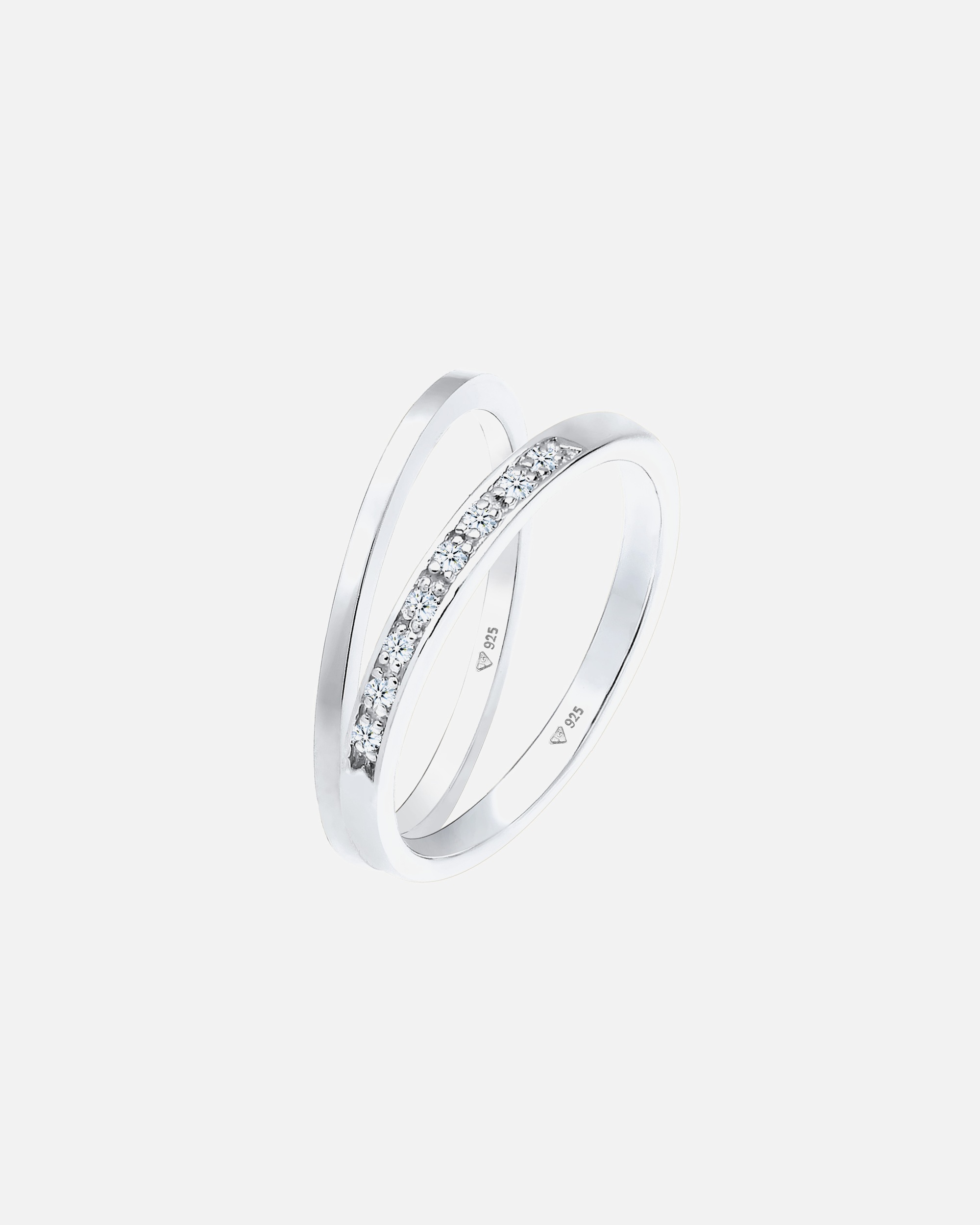 Pierścionek damski Elli DIAMONDS z diamentami (0,08 ct.) w srebrze próby 925