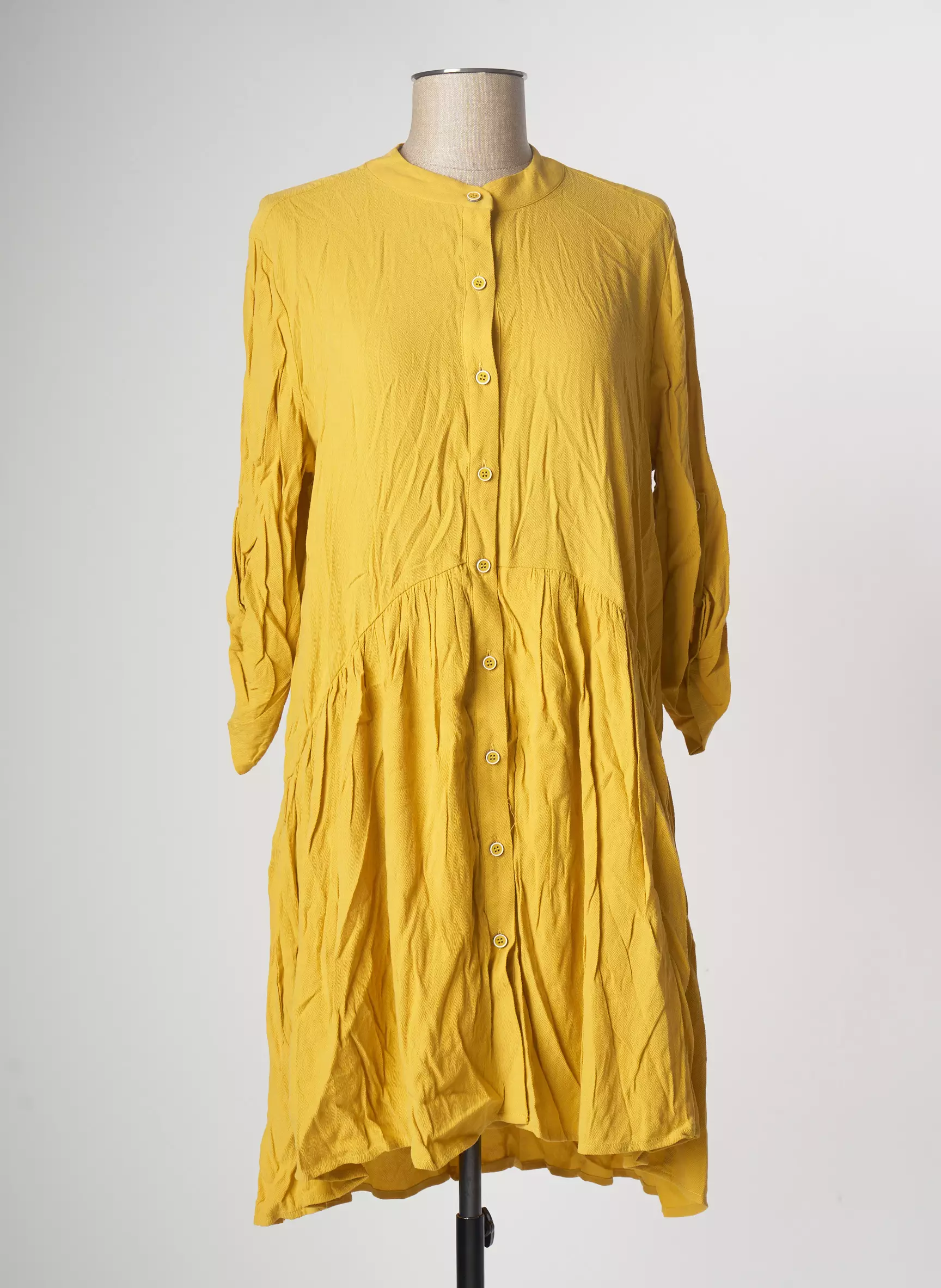 Yuka Robes Mi Longues Femme couleur jaune