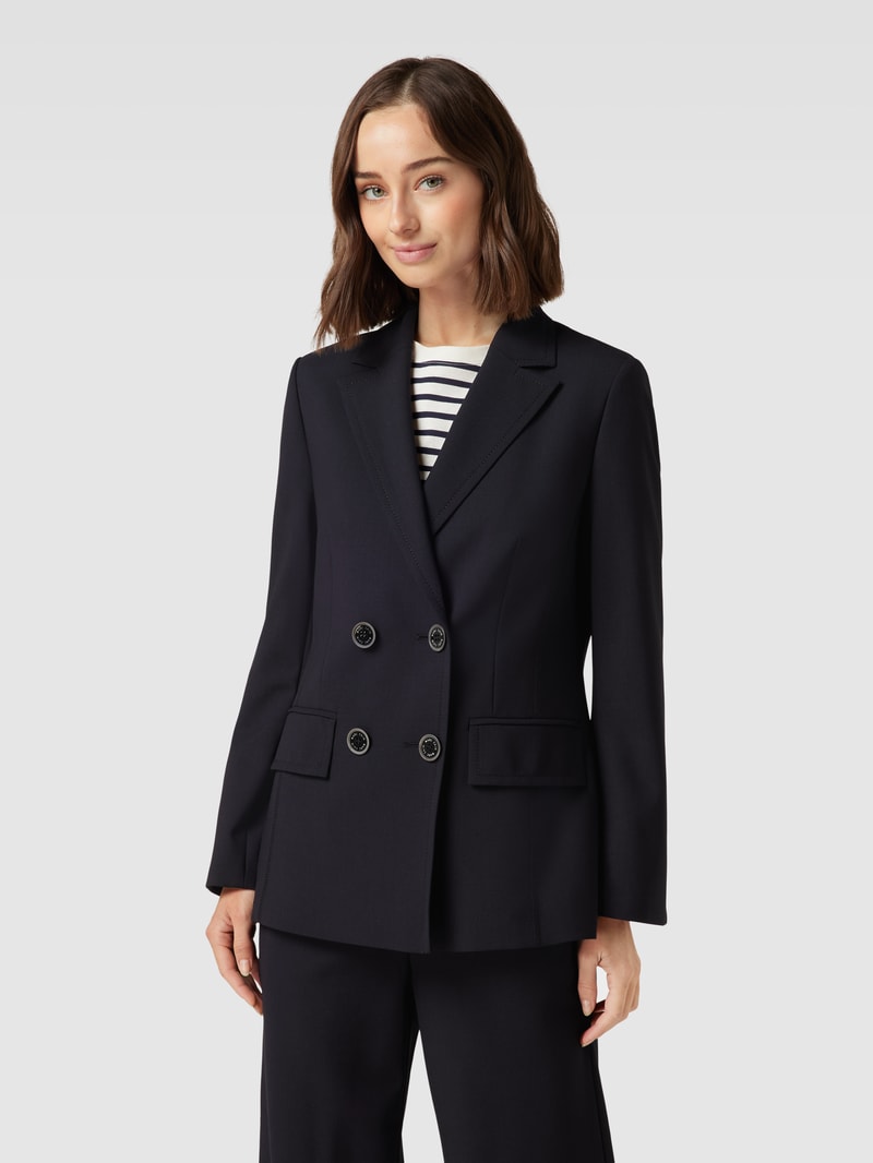 Blazer mit Reverskragen in marineblau