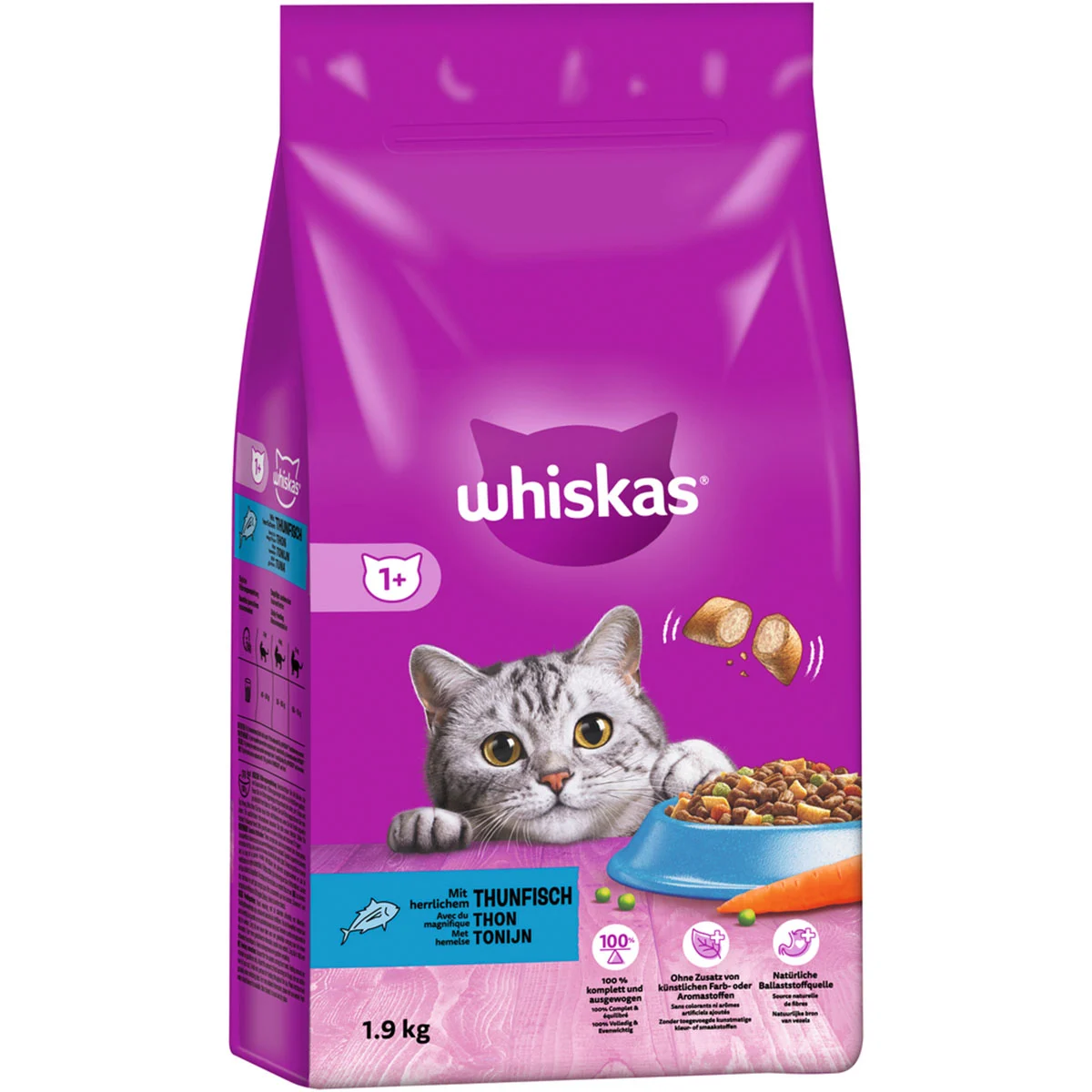 Whiskas Trocken Adult 1+ mit Thunfisch 1,9kg kaufen