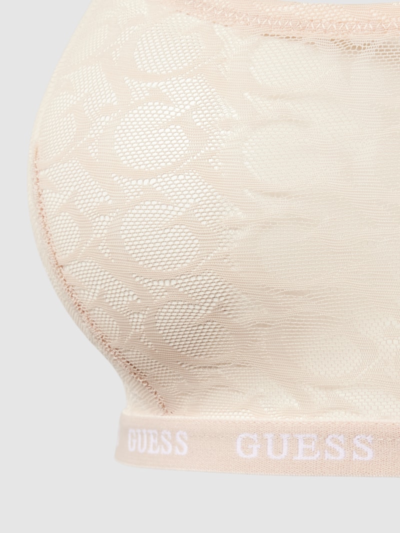 Bralette mit Logo-Muster Modell 'EDYTHA' in beige