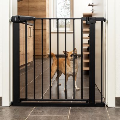 TIAKI Schwarzes Hundegitter mit 7 cm Verlängerung