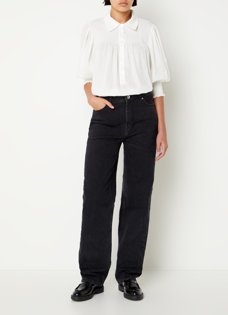 MUNTHE Organic cotton tunic with smocking