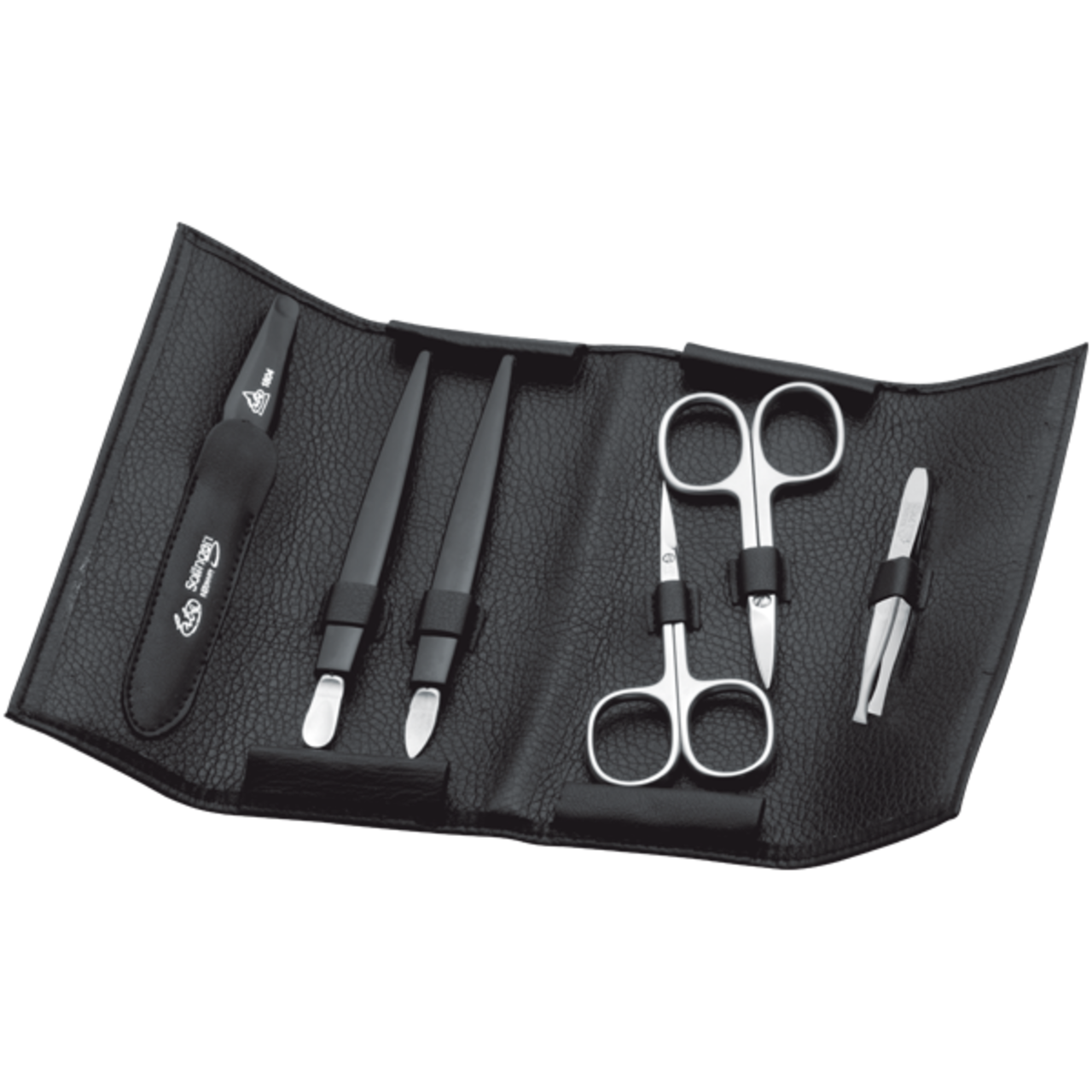 Maniküre-Wickel-Etui Nappa. vernickelt