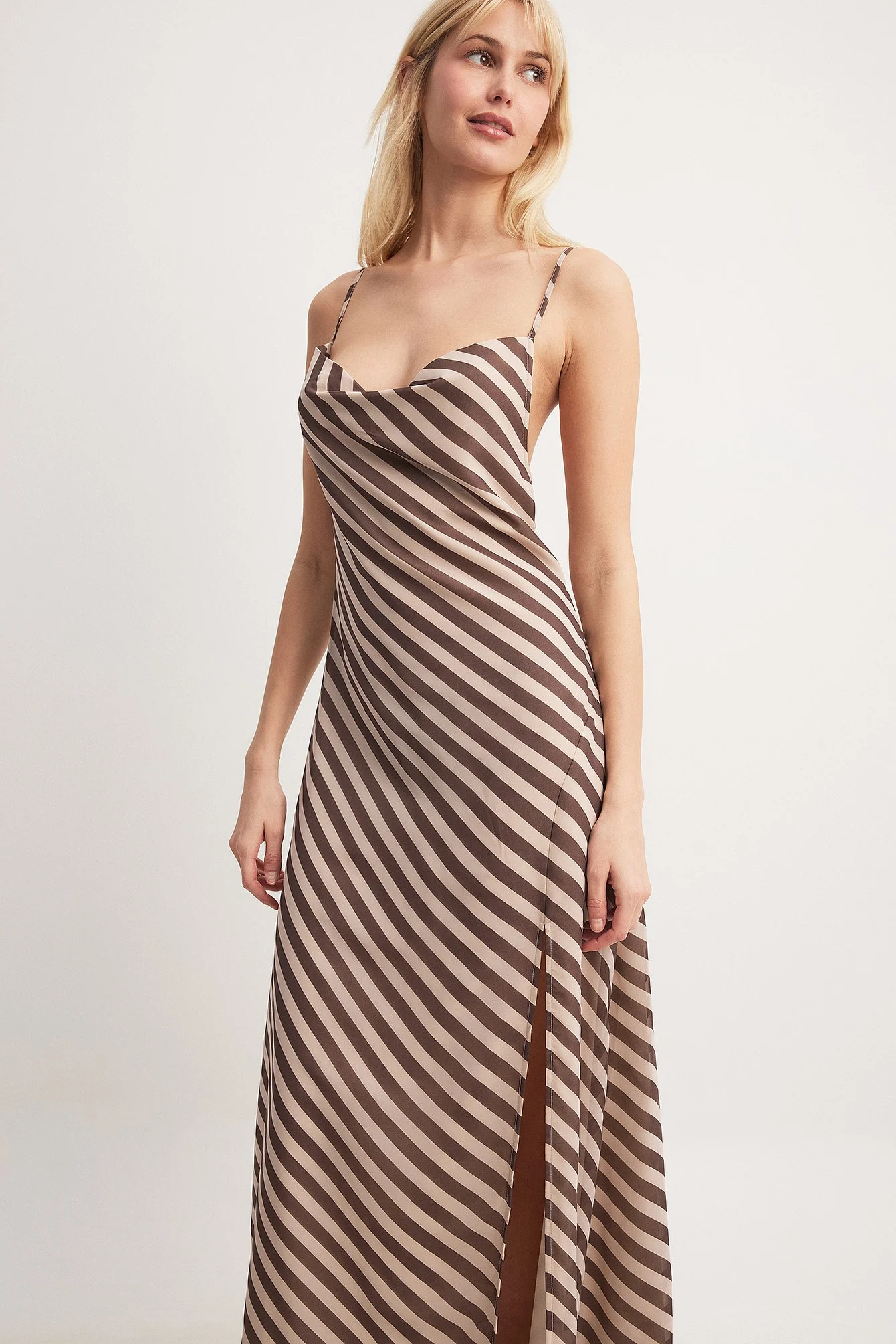 Chiffon Tie Back Detail Maxi Dress