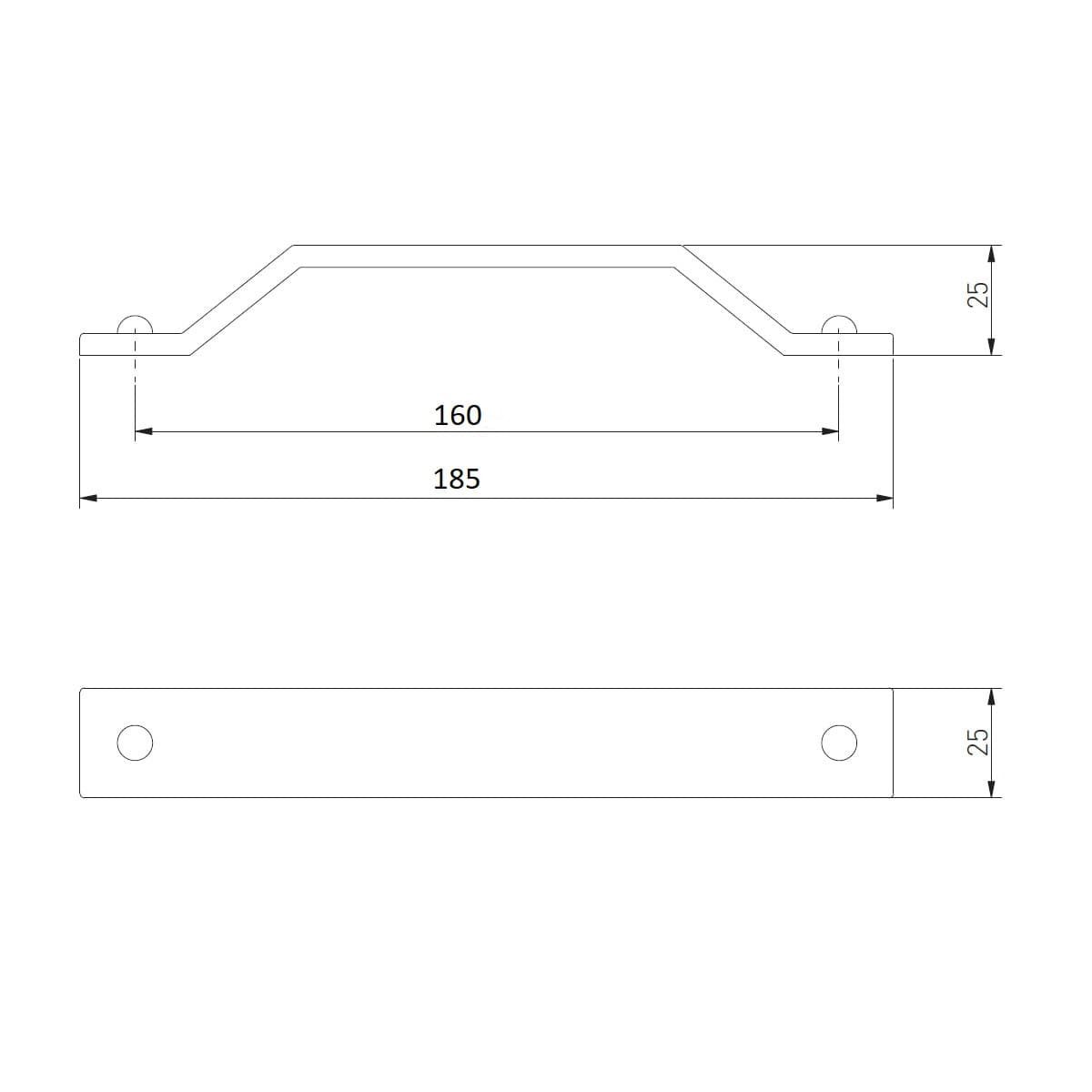 MS Beschläge Möbelgriff Möbelgriff La 160mm Schrankgriff Schubladengriff