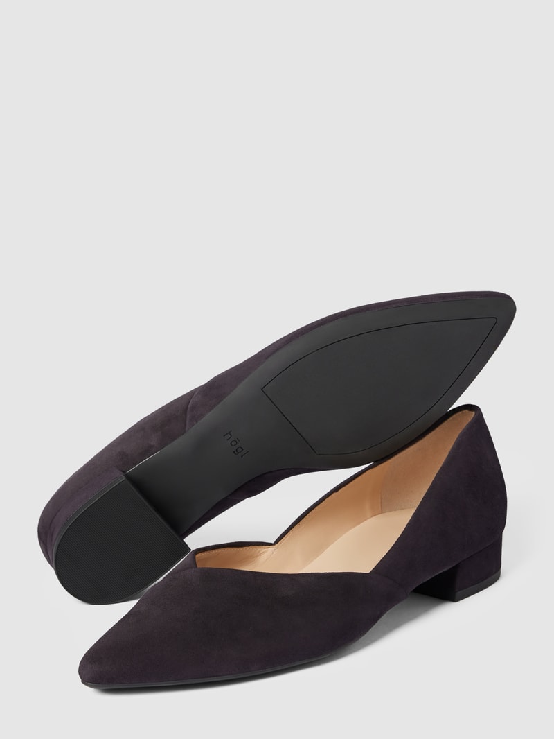Ballerinas in unifarbenem Design Modell 'Boulevard' in marineblau