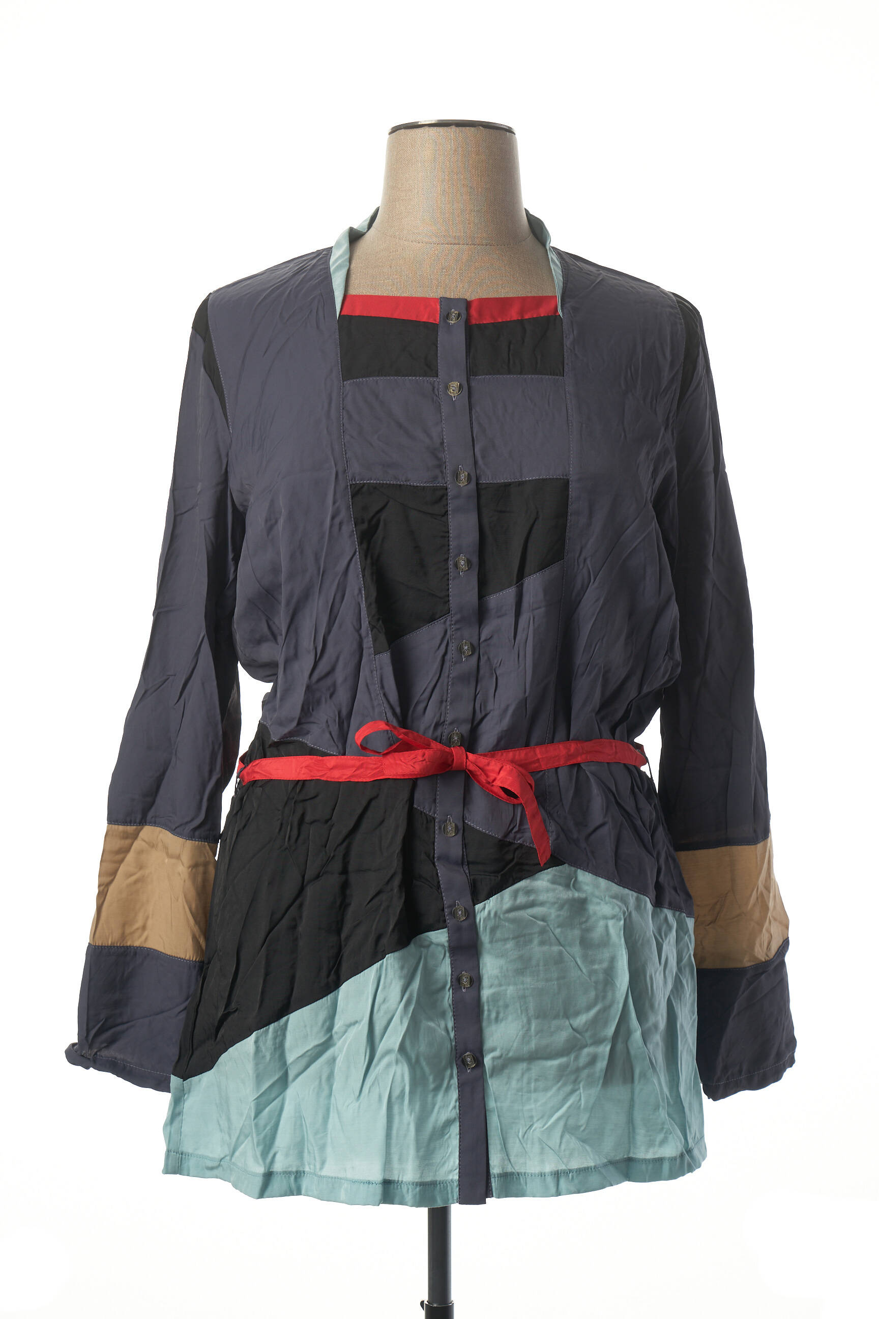 L33 Tuniquemanchelongue Femme couleur bleu