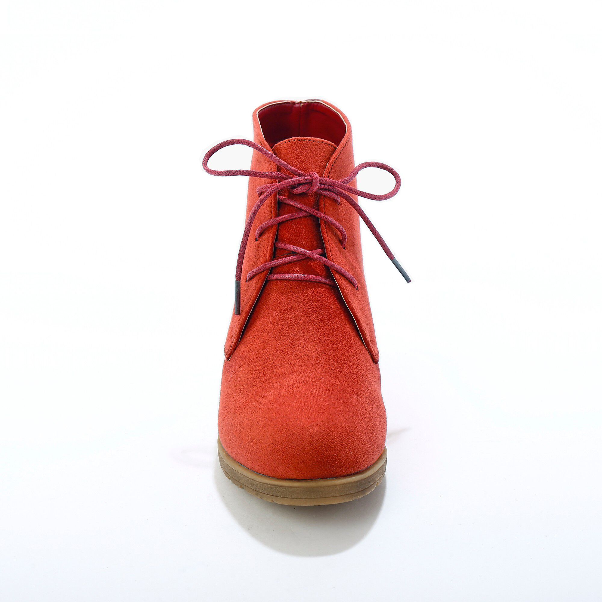 Low-boots à talon effet bois
