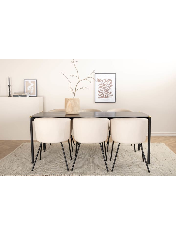 ebuy24 Essgruppe Pelle 3 (7-teilig) Beige 90 x 190 cm günstig kaufen onesize