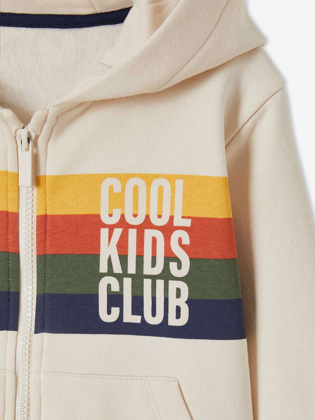 Vertbaudet Jungen Kapuzensweatjacke COOL KIDS CLUB Oeko-Tex - beige meliert