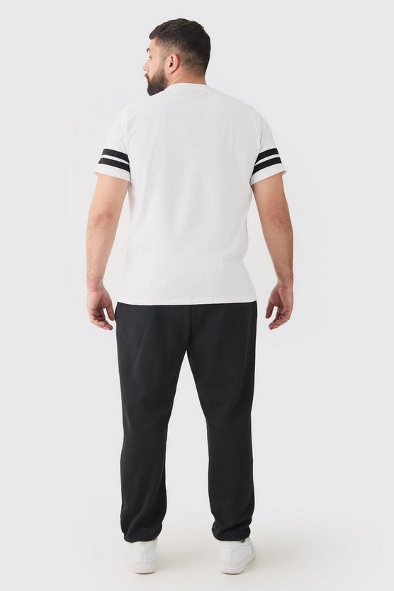 Plus T-Shirt mit Kontrast-Einsatz
