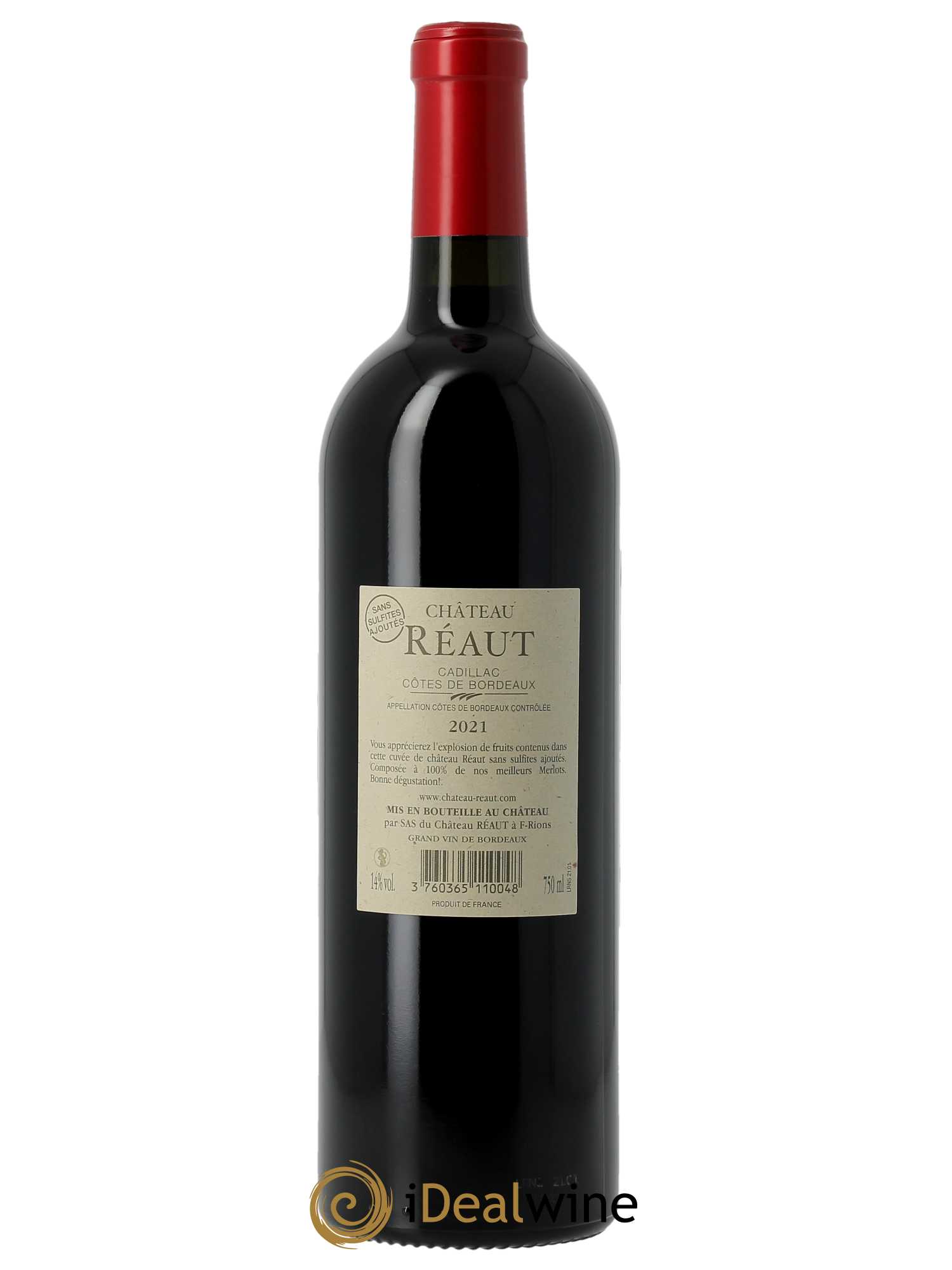 Réaut Sans Sulfites  2021 - Lot de 1 Bouteille