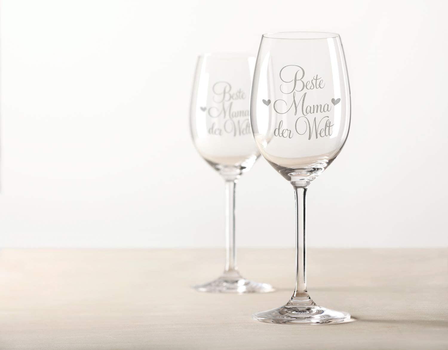 GRAVURZEILE Rotweinglas Leonardo Weinglas mit Gravur - Beste Mama der Welt, Glas, graviertes Geschenk für Mama zum Muttertag