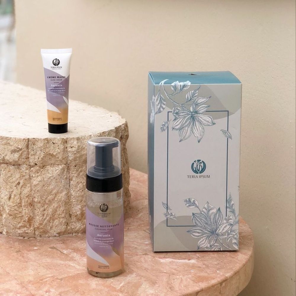 terra ipsum Coffret Douceur - Mousse Nettoyante & Crème Mains Nettoyant visage  + Crème pour les mains