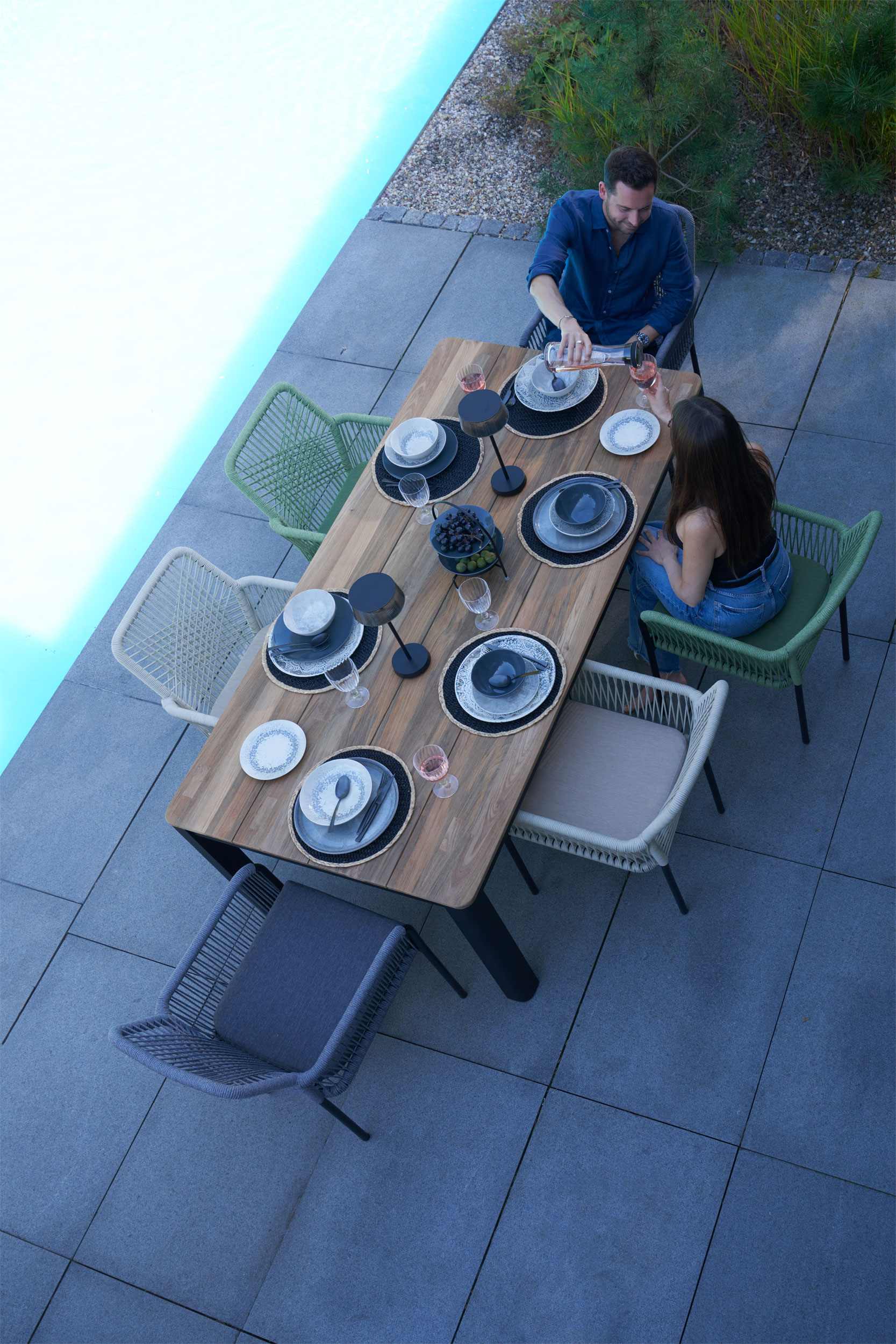 OUTDOORGartentisch Teak/Metall