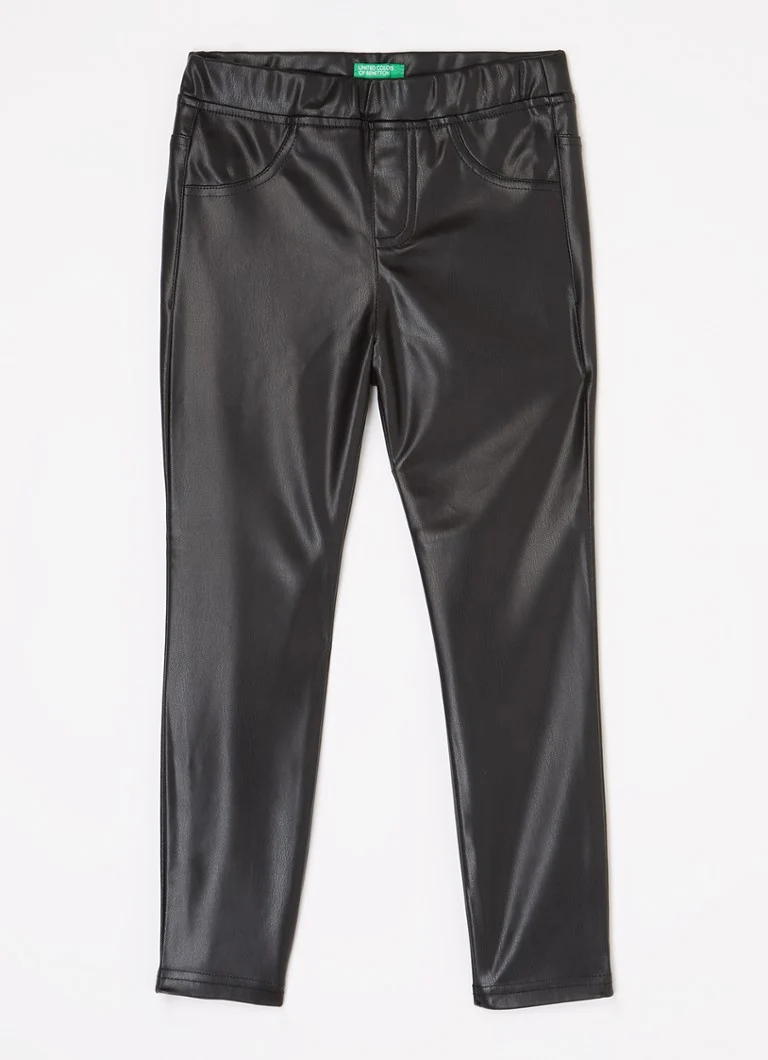 Pantaloni skinny din piele ecologică Benetton