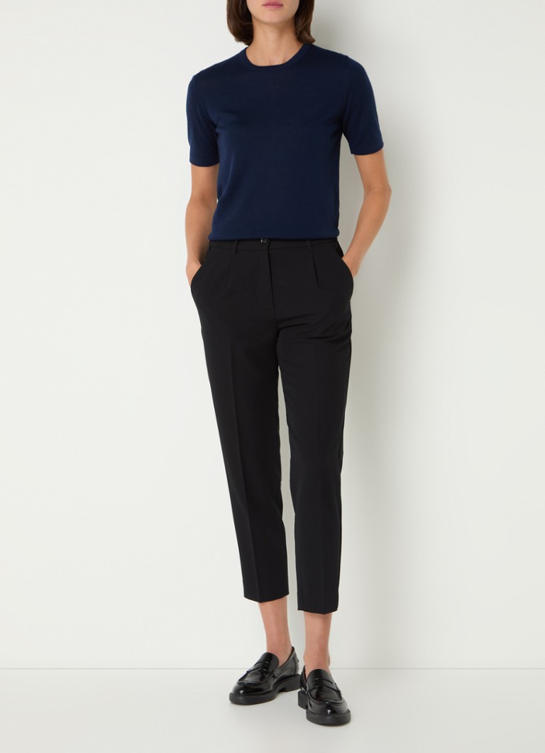 Benetton Fine-knit virgin wool top with round neckline