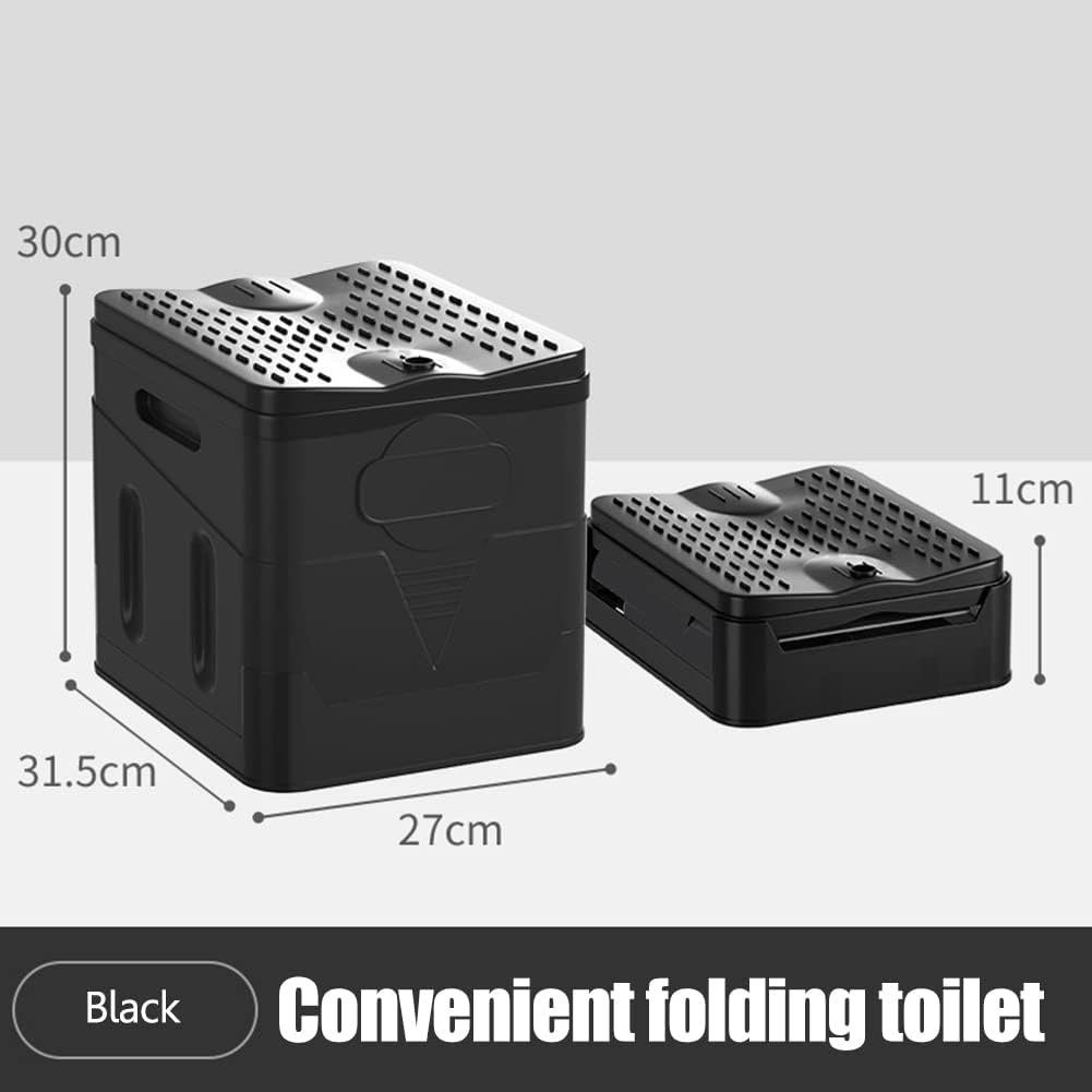 Hikeren Campingtoilette Klapptoilette,Toilette,Mit Aufbewahrungsbeutel und Müllsack,27*31*30cm