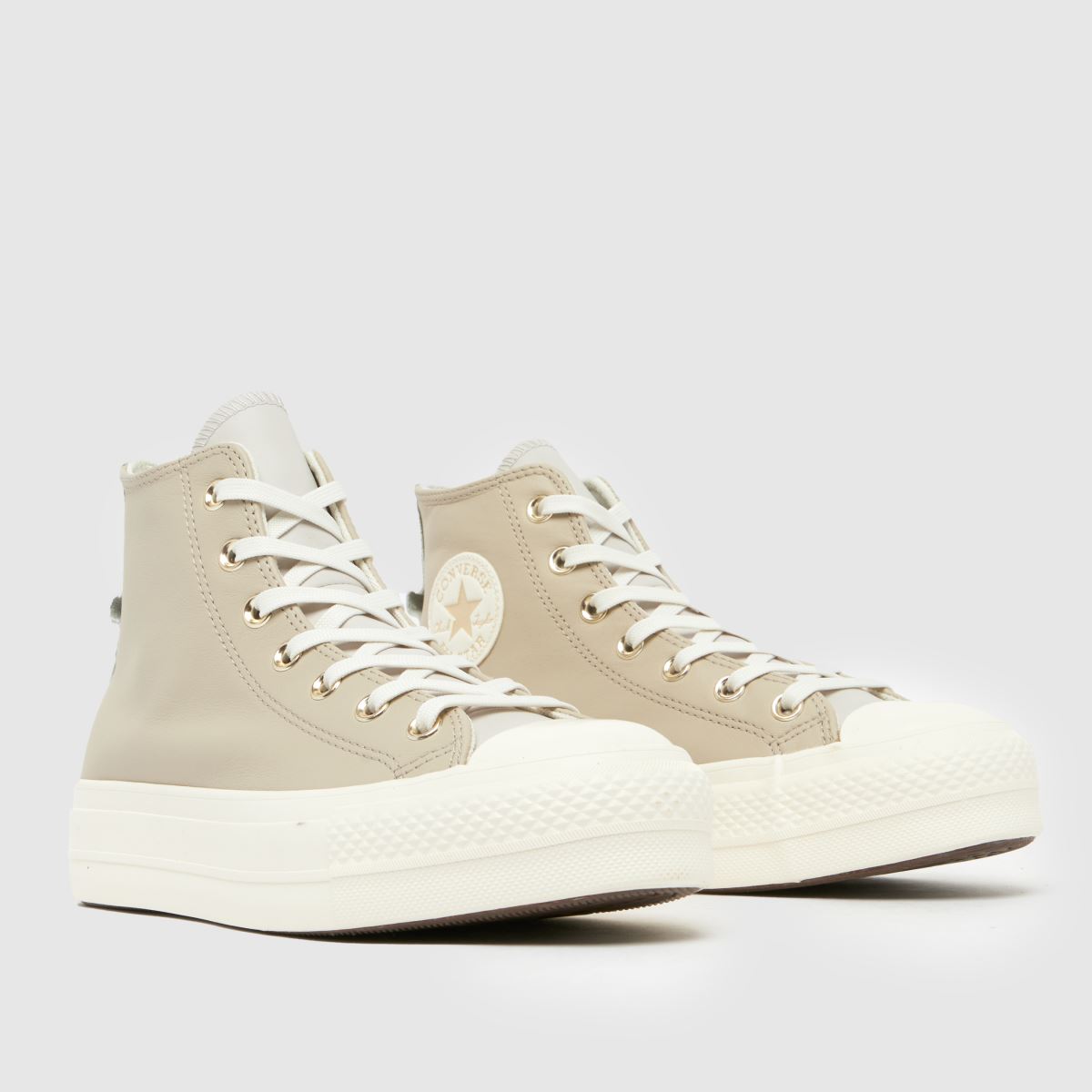 Converse All Star Lift Hi cipők bézs színben
