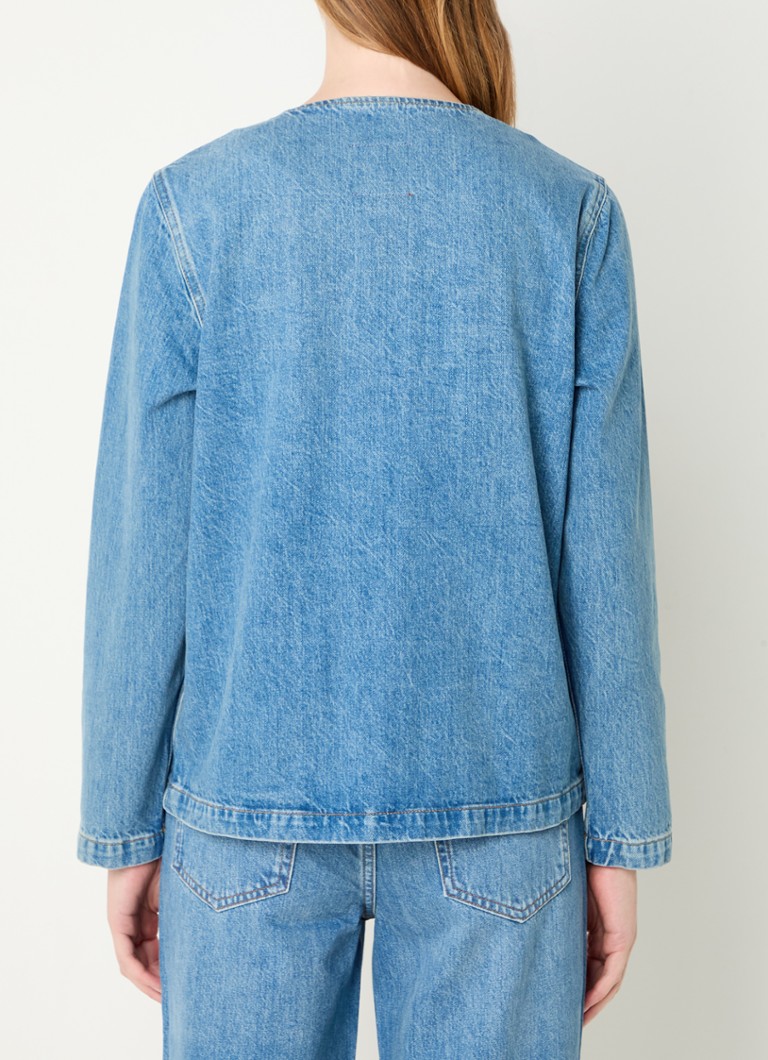 Giacca di jeans Janet di Anine Bing con tasche sul petto