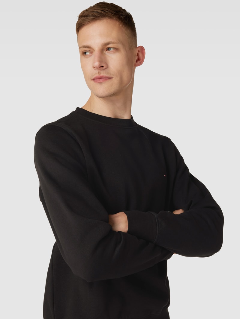 Sweatshirt mit Label-Stitching c in schwarz